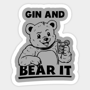 Gin And Bear It Sticker